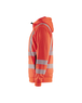 Sweat à capuche zippé haute-visibilité Blåkläder 3565 Rouge fluo Blaklader - 356525385500