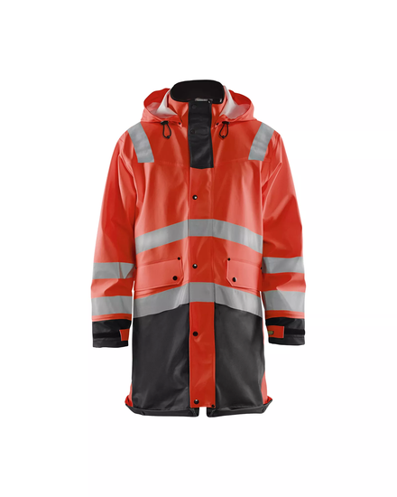 Manteau de pluie haute-visibilité niveau 2 Blåkläder 4306 Rouge fluo/Noir Blaklader - 430620035599
