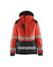 Veste hiver haute-visibilité femme Blåkläder 4456 Rouge fluo/Noir Blaklader - 445619875599