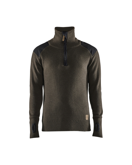 Sweat en laine col zippé Blåkläder 4630 Vert olive foncé/Gris foncé Blaklader - 463010714598