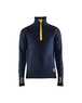 Sweat en laine col zippé Blåkläder 4630 Marine foncé/Jaune Blaklader - 463010718635