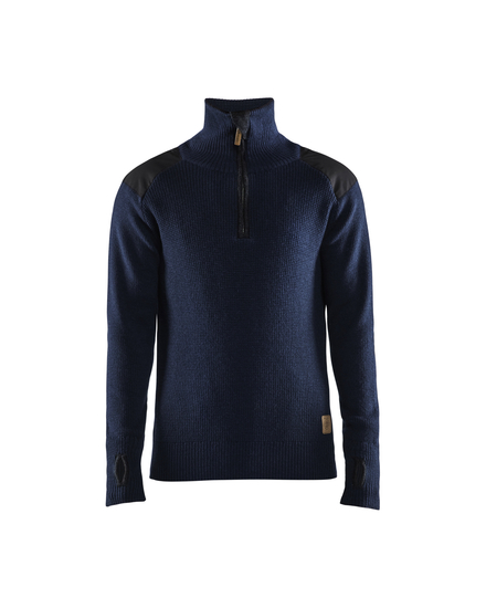Sweat en laine col zippé Blåkläder 4630 Marine foncé/Gris foncé Blaklader - 463010718698