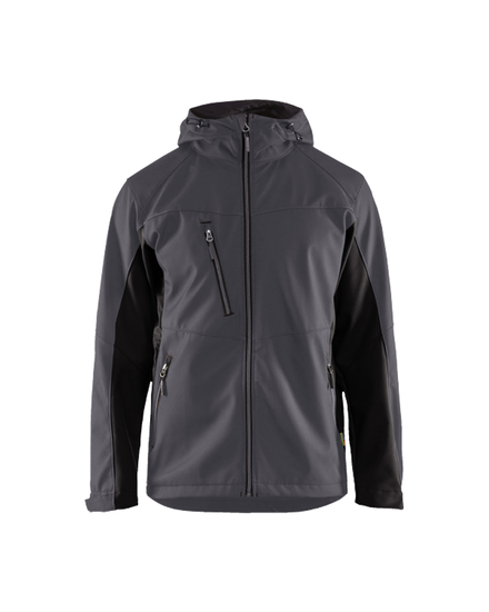 Veste Softshell à capuche Blåkläder 4753 Gris moyen/Noir Blaklader - 475325169699