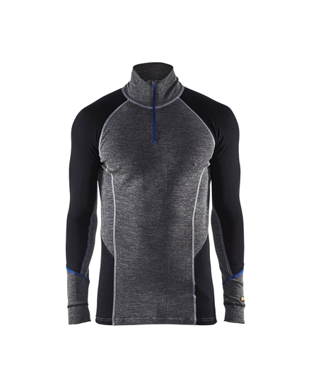 Haut de sous-vêtements col zippé WARM Blåkläder 4899 Gris moyen/Noir Blaklader - 489917329699