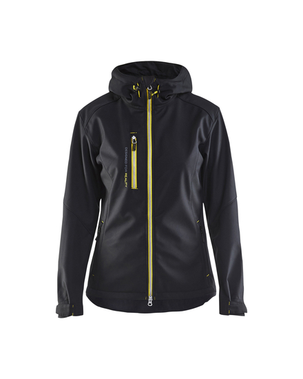Veste softshell à capuche femme Blåkläder 4919 Noir/Jaune fluo Blaklader - 491925179933