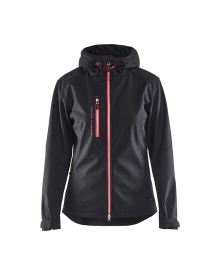 Veste softshell à capuche femme Blåkläder 4919 Noir/Rouge Blaklader - 491925179956