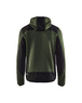 Veste tricotée à capuche Blåkläder 4930 Vert armée/Noir Blaklader - 493021174699