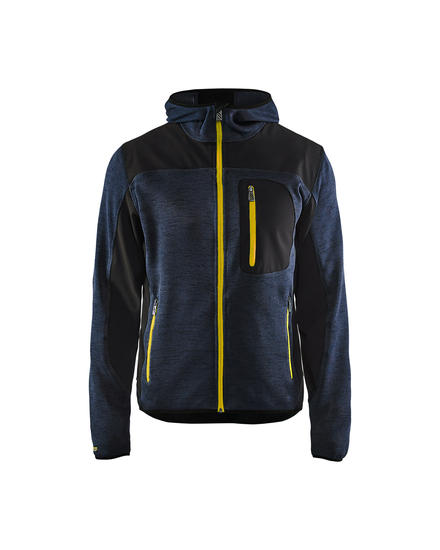 Veste tricotée à capuche Blåkläder 4930 Marine foncé/Jaune Blaklader - 493021178635