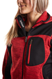 Veste tricotée à capuche femme Blåkläder 4931 Rouge/Noir Blaklader - 493121175699