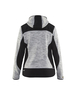 Veste tricotée à capuche femme Blåkläder 4931 Gris chiné/Noir Blaklader - 493121179099