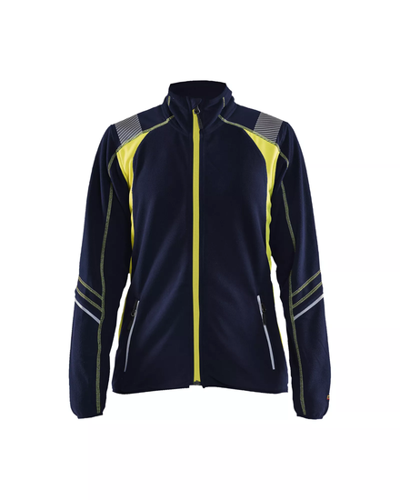 Veste micropolaire détails fluo femme Blåkläder 4973 Marine/Jaune fluo Blaklader - 497310108933