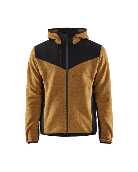 Veste tricotée avec softshell Blåkläder 5940 miel doré/Noir Blaklader - 594025363799