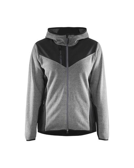 Veste tricotée avec softshell femme Blåkläder 5941 Gris chiné/Noir Blaklader - 594125369099