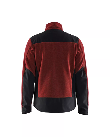 Veste tricotée avec softshell Blåkläder 5942 Rouge brique/Noir Blaklader - 594225365999