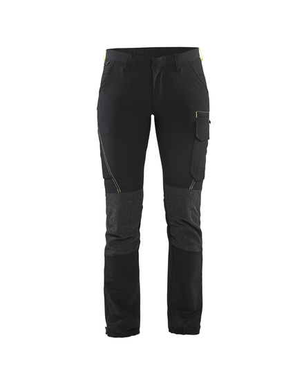 Pantalon maintenance stretch 4D femme Blåkläder 7122 Noir/Jaune fluo Blaklader - 712216459933C