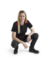 Pantalon maintenance stretch 4D femme Blåkläder 7122 Noir/Rouge Blaklader - 712216459956C