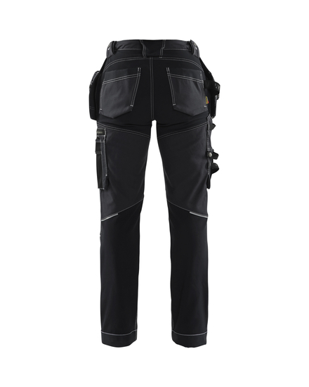 Pantalon artisan +stretch femme Blåkläder 7130 Noir Blaklader - 713013709900C