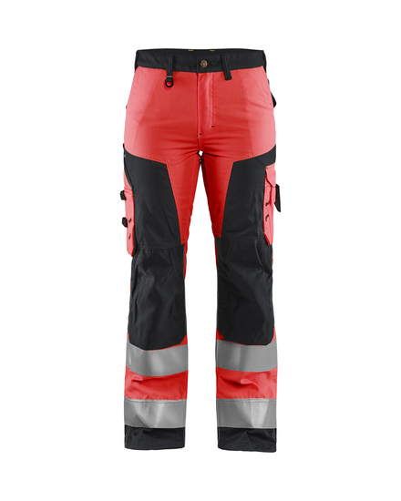 Pantalon artisan haute-visibilité femme Blåkläder 7155 Rouge fluo/Noir Blaklader - 715518115599C