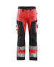 Pantalon artisan haute-visibilité femme Blåkläder 7155 Rouge fluo/Noir Blaklader - 715518115599C