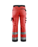 Pantalon artisan haute-visibilité femme Blåkläder 7155 Rouge fluo/Noir Blaklader - 715518115599C