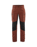 Pantalon maintenance +stretch femme Blåkläder 7159 Rouge brique/Noir Blaklader - 715918455999C