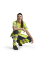 Pantalon +stretch haute-visibilité femme Blåkläder 7163 Jaune fluo/Marine Blaklader - 716318113389C