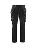 Pantalon artisan stretch 4D femme Blåkläder 7192 Noir/Jaune fluo Blaklader - 719216459933C