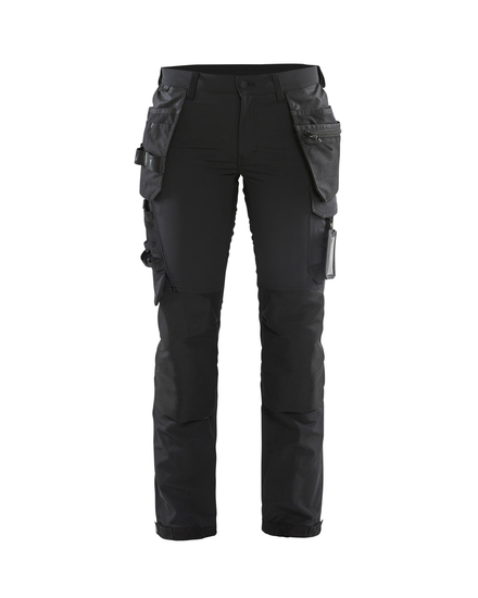 Pantalon artisan stretch 4D femme Blåkläder 7192 Noir/Gris foncé Blaklader - 719216459998C