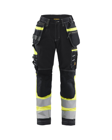 Pantalon haute-visibilité Stretch Femme Blåkläder 7196 Noir/Jaune fluo Blaklader - 719613709933C