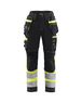 Pantalon haute-visibilité Stretch Femme Blåkläder 7196 Noir/Jaune fluo Blaklader - 719613709933C