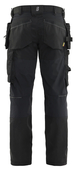 Pantalon de travail noir BLAKLADER 1750 stretch 2D - 175018329900C