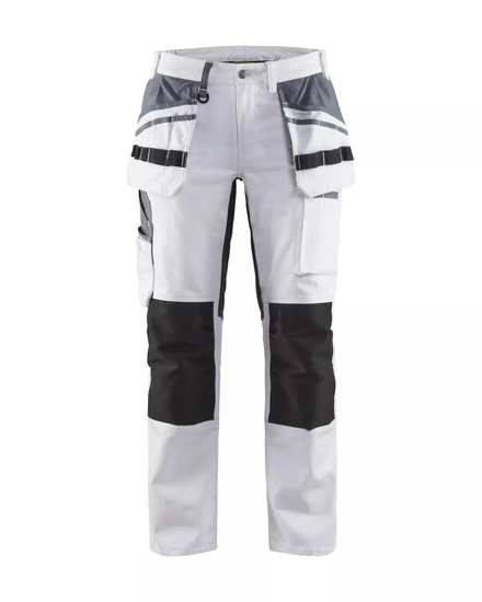 Pantalon peintre +stretch femme Blåkläder 7910 Blanc/Noir Blaklader - 791010001099C