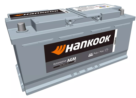 BATTERIE 12V 105Ah 950A 393X174X190 - HANKOOK - AGM 60520