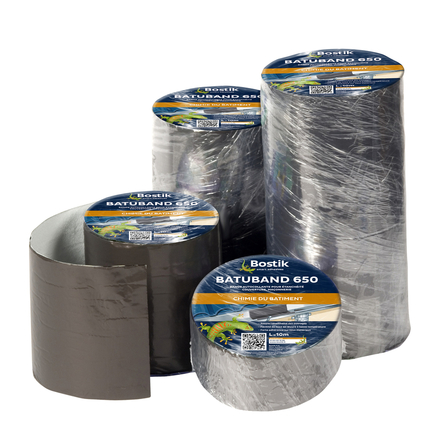 Bandes d'étanchéité autocollantes Batuband 650 - gris - 22,5cm R10M - Lot de 2 - BOSTIK - 30140108