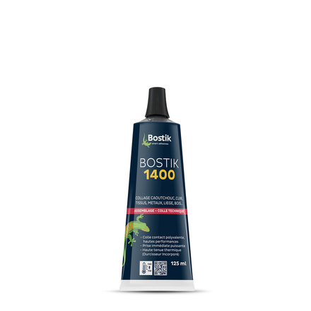 Colle néoprène liquide 1400 Transparente 125ML - Lot de 12 - BOSTIK - 30502930