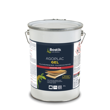 Colle néprène gel AGOPLAC DI GEL - Ambré - 5L - BOSTIK - 30604788