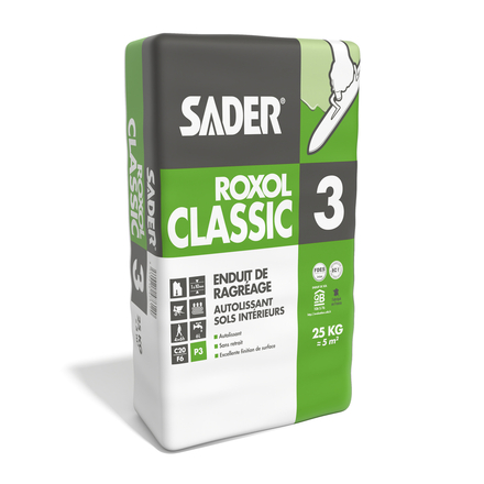 Sader ROXOL CLASSIC 3 - Ragréages - Gris - 25KG - BOSTIK - 30608540