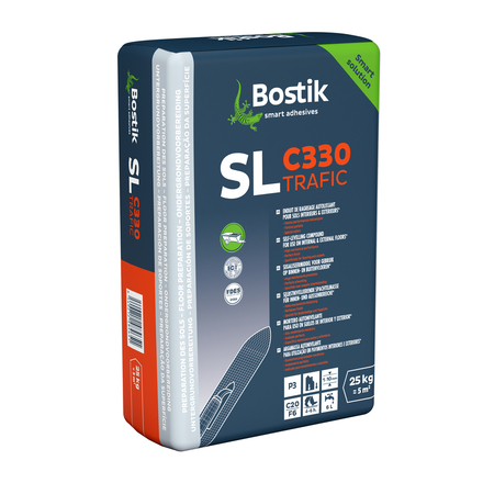 Enduit de sol autolissant polyvalent SL C330 Trafic - Rouge - 25kg - BOSTIK - 30615454