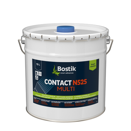 Colle contact multi-usages Contact N525 multi - Ambrée - 1L - Lot de 12 - BOSTIK - 30615741