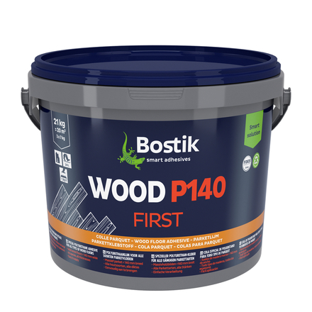  Colle polyurethanne Wood P140 first pour parquets grandes lames - Brun 21kg - BOSTIK - 30616177