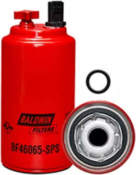 Séparateur Eau/Carburant rotatif avec drain, orifice de capteur et capteur réutilisable BALDWIN -BF46065-SPS