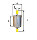 FILTRE CARBURANT EN LIGNE - BALDWIN - S-30212