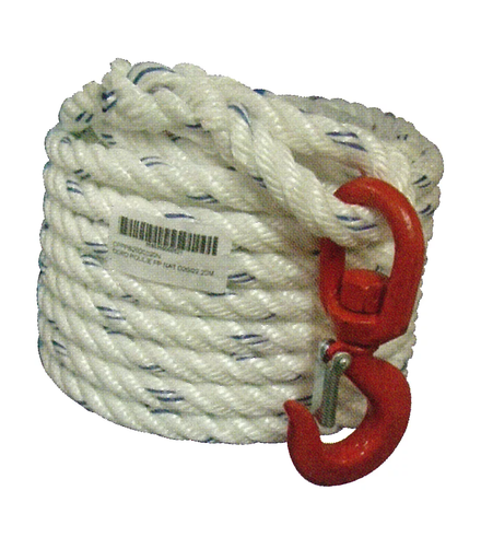 CORDAGES À POULIES CORDERIE MESNARD POLYPROPYLÈNE 20M AVEC CROCHET Ø 20/22- CPPPS200C020N