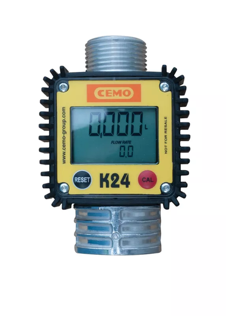 Compteur digital K24, en aluminium 7 à 120 l/min (montage en entrée de pistolet) CEMO - 10157