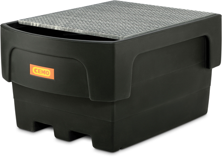 Bac CUBI-PE 1100/1 collecteur avec caillebotis acier galvanisé CEMO - 10948