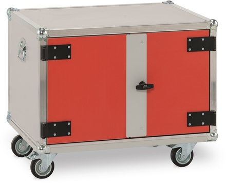 Chariot à roul+tes, dont 2 pivotantes frein armoires anti-feu batteries CEMO - 11461