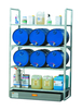 Rayonnage 360 avec cale-fûts pour 6 fûts 60 litres et petits récipients CEMO - 7642F
