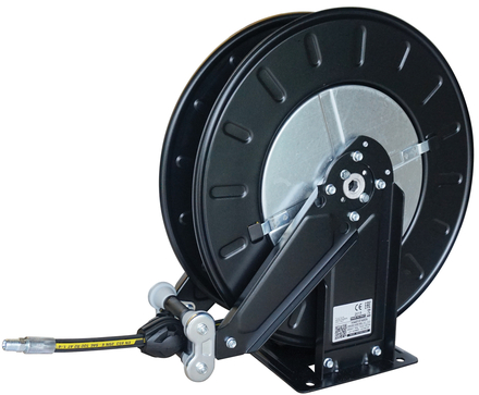 Enrouleur automatique graisses carrossé ouvert - 15 m de flexible caoutchouc DN 8 CEMO - 90764