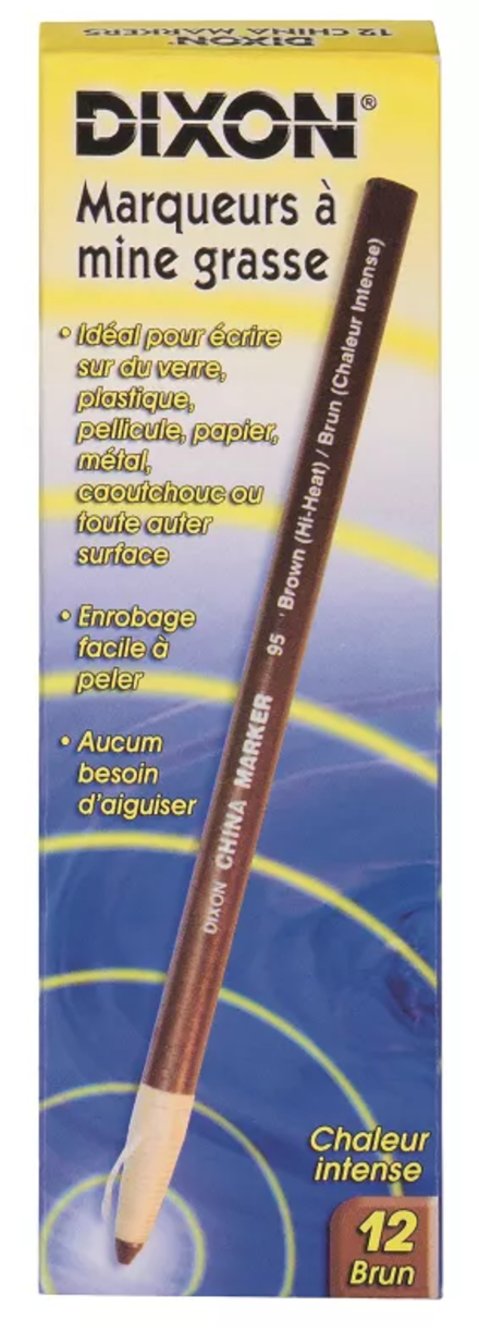 CRAYON CIRE INDUSTRIELLE LYRA MARRON + 800 ° C EN ÉTUI DE 12 -163395