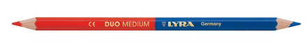 CRAYON DE MARQUAGE LYRA DUO MEDIUM ROUGE ET BLEU EN ÉTUI DE 12 -2640101